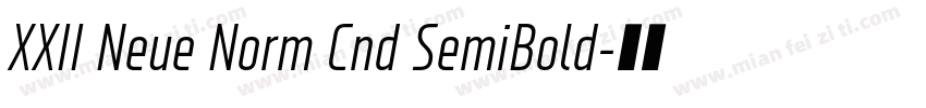 XXII Neue Norm Cnd SemiBold字体转换
